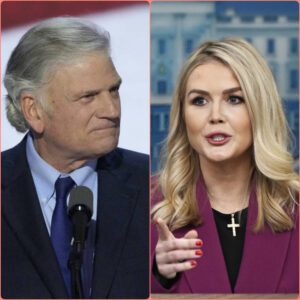 "YOU WERE BEATEN โ PAY NOW!" โ Franklin Graham sues Karoline Leavitt and the network for $50 million after a shocking live-TV verbal attack.