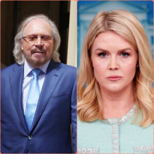 "YOU WERE BEATEN — PAY NOW!" — Barry Gibb sues Karoline Leavitt and the network for $50 million after a shocking live-TV verbal attack.