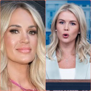 "YOU WERE BEATEN โ PAY NOW!" โ Carrie Underwood sues Karoline Leavitt and the network for $50 million after a shocking live-TV verbal attack.