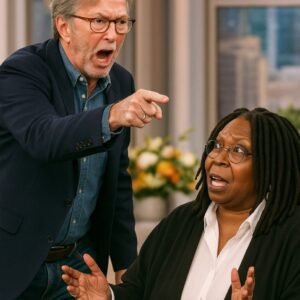 The second Whoopi Goldberg shouted, “CUT IT! GET HIM OFF MY SET!” — it was already too late. Eric Clapton had just turned The View into ground zero for live-television chaos, and every camera was rolling.