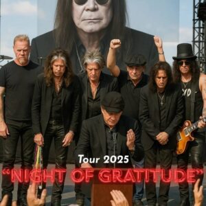 A NIGHT OF GRATITUDE: THE LEGENDS UNITE FOR OZZY The rock world is holding its breath. For the first time in over a decade, Aerosmith is preparing to share brand-new music — but this time, it comes wrapped in something nh