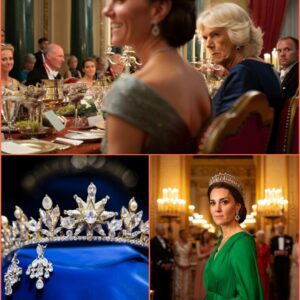 CHAOS IN THE PALACE! Camilla “FURIOUS” as Catherine STUNS in Diana’s £4 MILLION Tiara & Queen’s Diamond Earrings at the State Banquet!