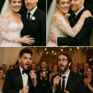 CELEBRITY WEDDING SHOCKER: Adam Lambert & Josh Groban Duet Stuns Adele’s Wedding Guests — A Moment Written in Harmony- nh