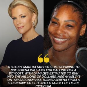 🚨 NEW YORK SHOCK! A luxury hotel in Manhattan is preparing to sue Serena Williams for calling for a boycott, with damages estimated to be in the millions of dollars. But the fatal blow came from Megyn Kelly.