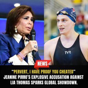 Pervert, I have proof you cheated your way onto the women’s team,” Jeanine Pirro fiercely declared to Lia Thomas...