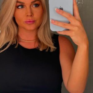 Karoline Leavitt has sent social media into a frenzy with photos of her wearing a tight and revealing black bikini that