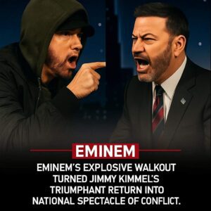 The night was set for Jimmy Kimmelโs triumphant return โ but Eminem turned late-night into a battlefield, confronting Kimmel live on air.