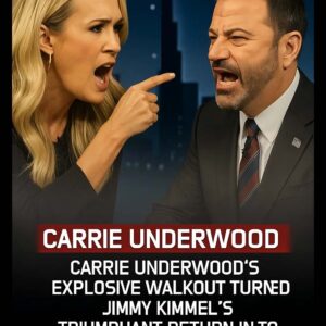 The night was set for Jimmy Kimmelโs triumphant return โ but Carri Underwood turned late-night into a battlefield, confronting Kimmel live on air.Rt