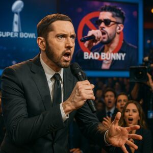 SHOCKING: Eminem Went Live on National Television, Demanding the NFL Cancel Bad Bunnyโs Super Bowl Halftime Show