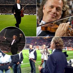 When the king of classical music โscores a goalโ before Ajax vs Olympic Marseille! Andrรฉ Rieu made the stadium resonate not just with symphonies but with the fansโ wild excitement