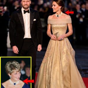 11 Minutes Ago: Princess Catherine Shines in Off-Shoulder Gown, Wearing Lady Diana’s Iconic Necklace That Camilla and Meghan Never Had 👑✨...
