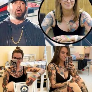 UK superfan Nikki Paterson holds the Guinness World Record with 31 Eminem tattoos, including 20 portraits.