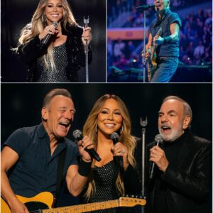 “Historic Showdown at the Boss’s Concert: Bruce Springsteen, Neil Diamond & Mariah Carey Unite in Unforgettable Spectacle!” nh