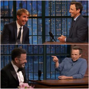 "YOU ASKED ME TO PICK YOU UP!" - Seth Meyers Hijacks Jimmy Kimmel's monologue in Hilarious, family-style ambush that ends