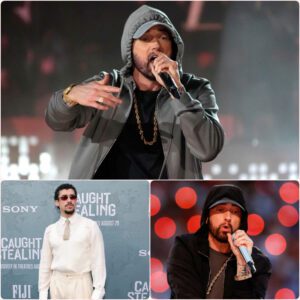 EXCLUSIVE Eminem Joins the Latin Revolution — Fans Lose It Over His Bold Promise to ‘Duet en Español’ with Bad Bunny! TT