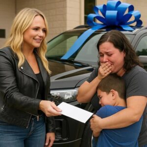 She walked two miles every day so her son could make it to football practice — and then Miranda Lambert heard her story.