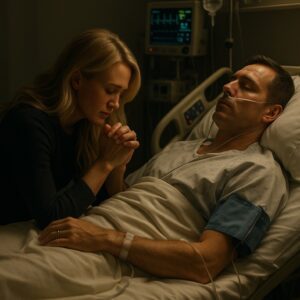 In the quiet light of a hospital room, CARRIE UNDERWOOD KNELT BESIDE A HERO, whispering a prayer for CHAD MILLWARD — THE BRAVE PILOT WHO RISKED EVERYTHING TO SAVE OTHERS.TT