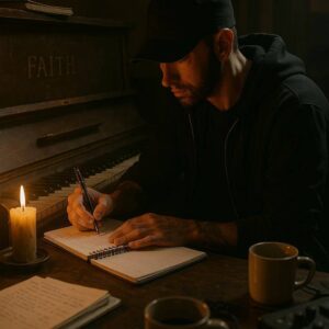 THE SONG HE NEVER RELEASED… BECAUSE IT WAS NEVER MEANT FOR US. In the quiet of his home studio, EMINEM. TT