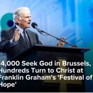 Evangelist Franklin Graham shared the life-changing Gospel with over 14,000 people at the Festival of Hope in Brussels, inspiring hearts to come to Jesus in faith. TT