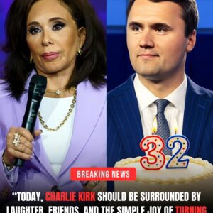 “HE SHOULD BE BLOWING OUT CANDLES, NOT BURIED IN SILENCE” — JEANINE PIRRO BREAKS DOWN ON LIVE TV HONORING CHARLIE KIRK ON WHAT WOULD HAVE BEEN HIS 32ND BIRTHDAY