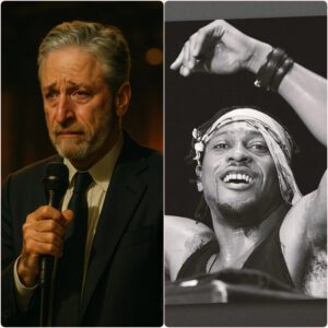 Jon Stewart breaks down in tears as Grammy-winning legend D’Angelo dies at 51 💔🎶 “He told me, ‘The soul never dies — it just changes rhythm.’ I’ll remember him that way,” TT