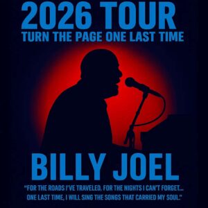 At 76, Billy Joel — the piano man who soundtracked generations with his timeless melodies — has announced his 2026 farewell tour: Turn the Page One Last Time.