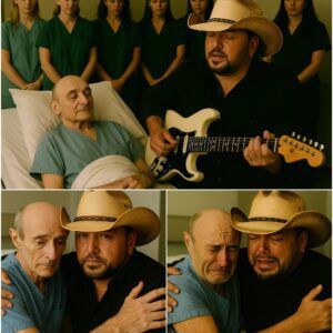 This afternoon, London’s hospital halls fell unusually silent as Jason Aldean quietly arrived, carrying the same old electronic guitar that had followed him through decades. On the fifth floor,