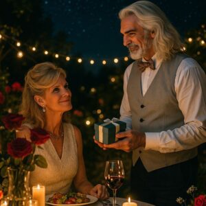Guy Penrod Surprises Angie with a Heartfelt Gift During Romantic Candlelit Dinner on Their 50th Anniversary- ws
