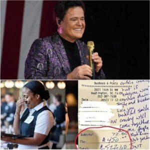 BLACK WAITRESS DISCOVERS DONNY OSMOND’S CHECK AND NOTE — BREAKS DOWN IN TEARS A1