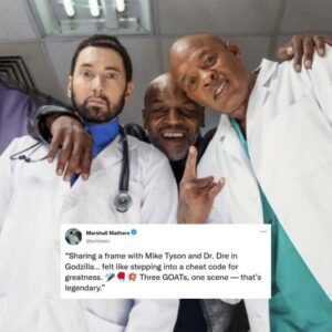 💥Eminem, Mike Tyson, and Dr. Dre together in Godzilla—a cultural moment of power, legacy, and domination. 💥🎤 TT