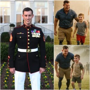 In a misty Georgia morning, Johnny Joey Jones — the Marine veteran who lost both legs in Afghanistan — returned to the same rehab field where he once learned to walk again.