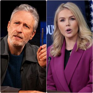 “YOU THINK I’M DONE? THINK AGAIN!” — Jon Stewart Slaps Karoline Leavitt with a $50 Million Lawsuit After a Shocking Live Ambush!💥 TT
