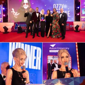 Kelly Osbourne accepts Ozzy's Lifetime Achievement honour at Birmingham Awards nh