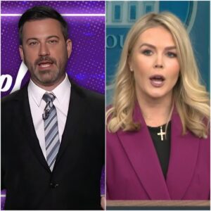 Jimmy Kimmel delivers a chilling comeback to Karoline Leavitt — but the clip appears to be fiction