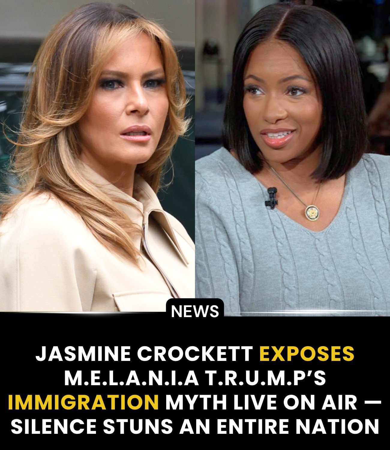 LIVE TV SHOCK: Rep. Jasmine Crockett OBLITERATES Melania T.r.u.m.p’s “Immigration Fairy Tale” — The Silence That Stunned America.