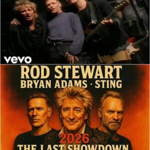 Rod Stewart, together with Bryan Adams and Sting, announces the 2026 tour “The Last Showdown