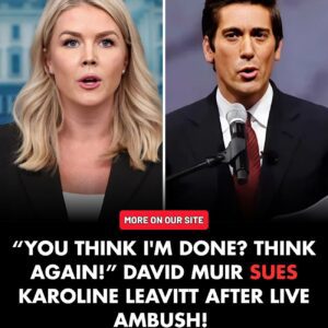 “YOU THINK I’M DONE? THINK AGAIN!” David Muir Hits Karoline Leavitt with a $50 Million Lawsuit After Shocking Live Ambush