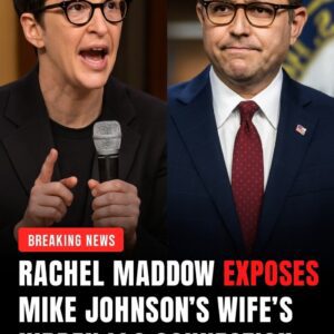 “You ran because you couldn’t face your own receipts.” — Rachel Maddow EXPOSES Mike Johnson’s wife’s hidden LLC connection
