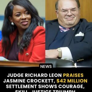 🚨 COURTROOM SHOCKER: Judge Richard Leon PRAISES Jasmine Crockett’s $42M Victory Against NextGen