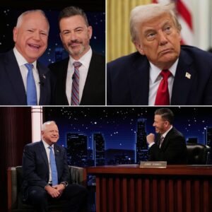 The audience gasped before the clip even ended. Jimmy Kimmel and Governor Tim Walz went off-script in a fiery live moment that no one saw coming