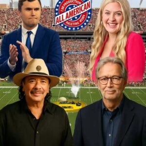 “GUITAR LEGENDS UNITE: Carlos Santana & Eric Clapton Set to Headline ‘The All-American Halftime Show