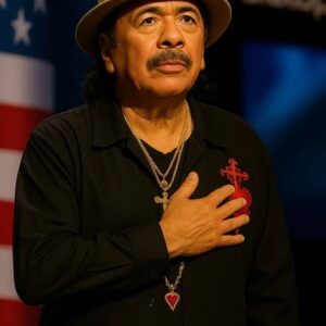 No one expected him to play — but when Carlos Santana stepped onto the stage and performed the American National Anthem on guitar