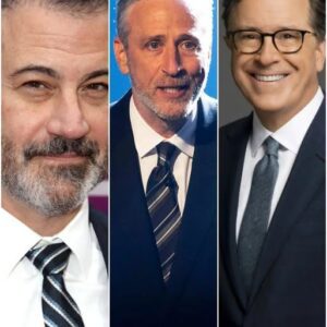 🔥 LATE-NIGHT LEGENDS COLLIDE! 🔥 Jon Stewart, Stephen Colbert, and Jimmy Kimmel—three titans of comedy—just walked into the same room, and the energy? Electric.💥Krixi