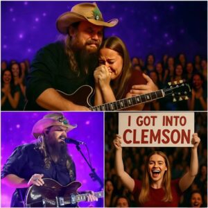 Chris Stapleton’s Promise Kept: A Foster Girl’s Dream Duet Lights Up Clemson Under South Carolina Stars nh