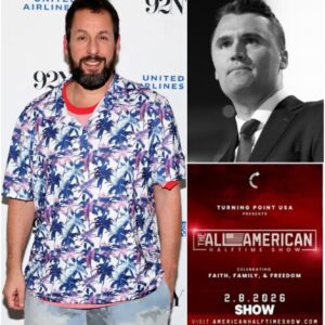 BREAKING: Adam Sandler Donates $10 Million to Launch Turning Point USA’s “All-American Halftime Show” — A Heartfelt Stand for Faith, Music, and Unity 🇺🇸🔥