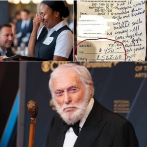 BREAKING: Waitress Sees Dick Van Dyke’s Bill, Reads the Note, and Bursts into Tears…