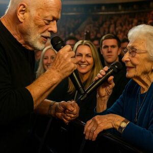 🚨 NO ONE EXPECTED IT — DAVID GILMOUR STOPPED MID-SONG AND PULLED AN ELDERLY WOMAN ONSTAGE… BUT WHY? 🎸💖