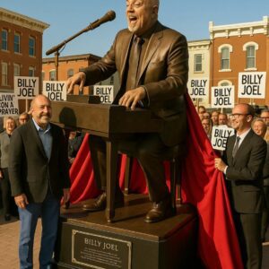 🎹💖 Bronze Statue of Billy Joel Unveiled! Crowds gathered to celebrate the legendary “Piano Man,” honoring not only his groundbreaking career in music but also his decades of life-changing philanthropy
