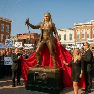 ๐ธ๐ Bronze Statue of Miranda Lambert Unveiled! Crowds poured in to celebrate the country music superstar