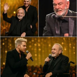 Neil Diamond’s Triumphant Return: Adam Lambert’s Spotlight Embrace Lifts a Legend Back to the Stage nh